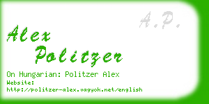 alex politzer business card